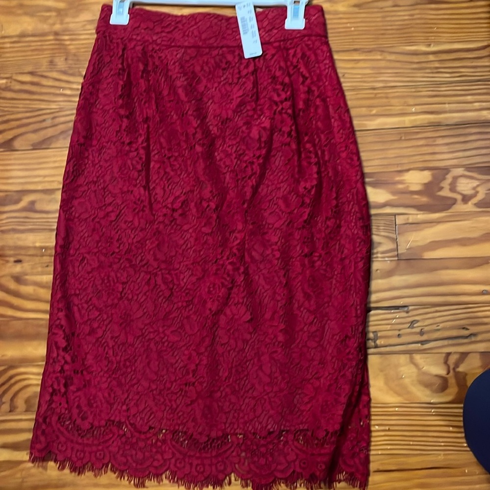 J.Crew pin-tucked lace pencil skirt size 2